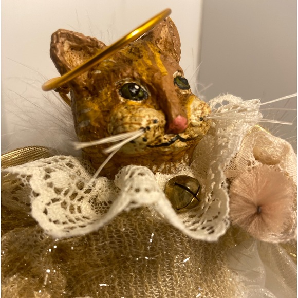 CJF Design Holiday 9s Cjf Designs Cat Angel Gold Star Wings